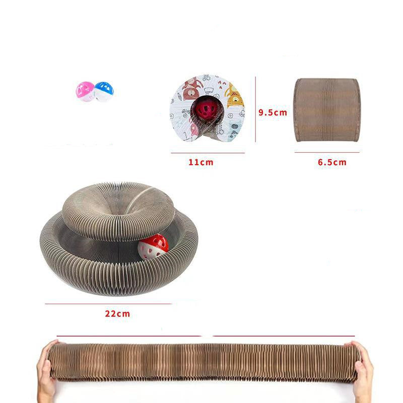 Faltbares Magnet Katzenkratzbrett mit Spielball