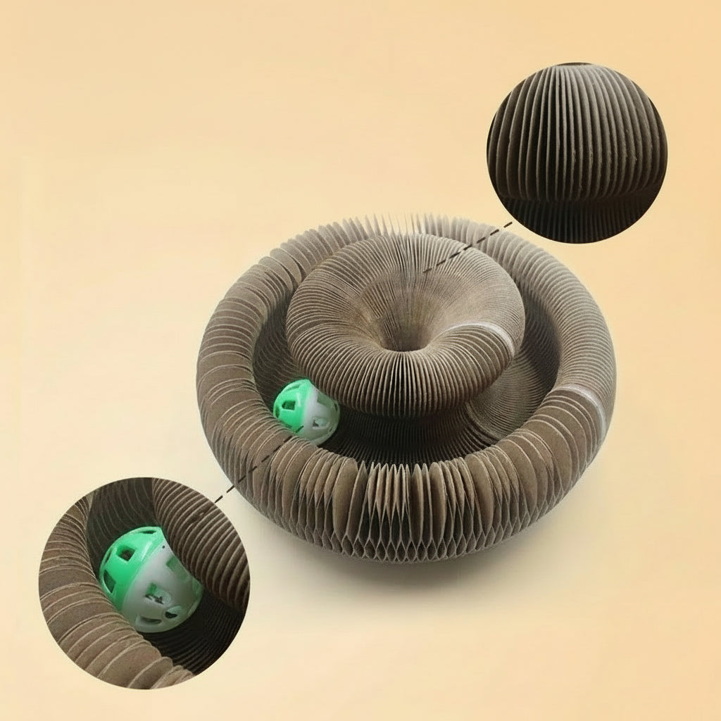 Faltbares Magnet Katzenkratzbrett mit Spielball